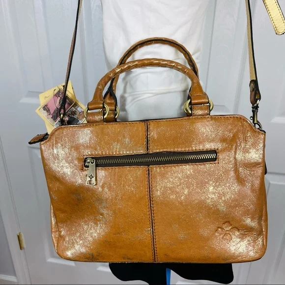 PATRICIA NASH crossbody tote Provincial Embroidery Collection ANGELIN Tan Gold - Picture 13 of 15